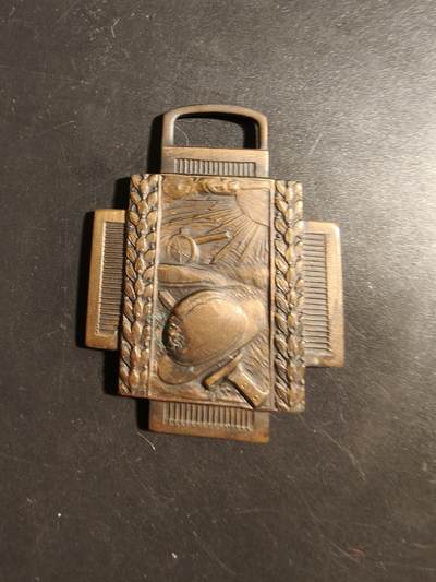 老王徽章第176期 - 比利时一战火炮十字奖章    无绶带