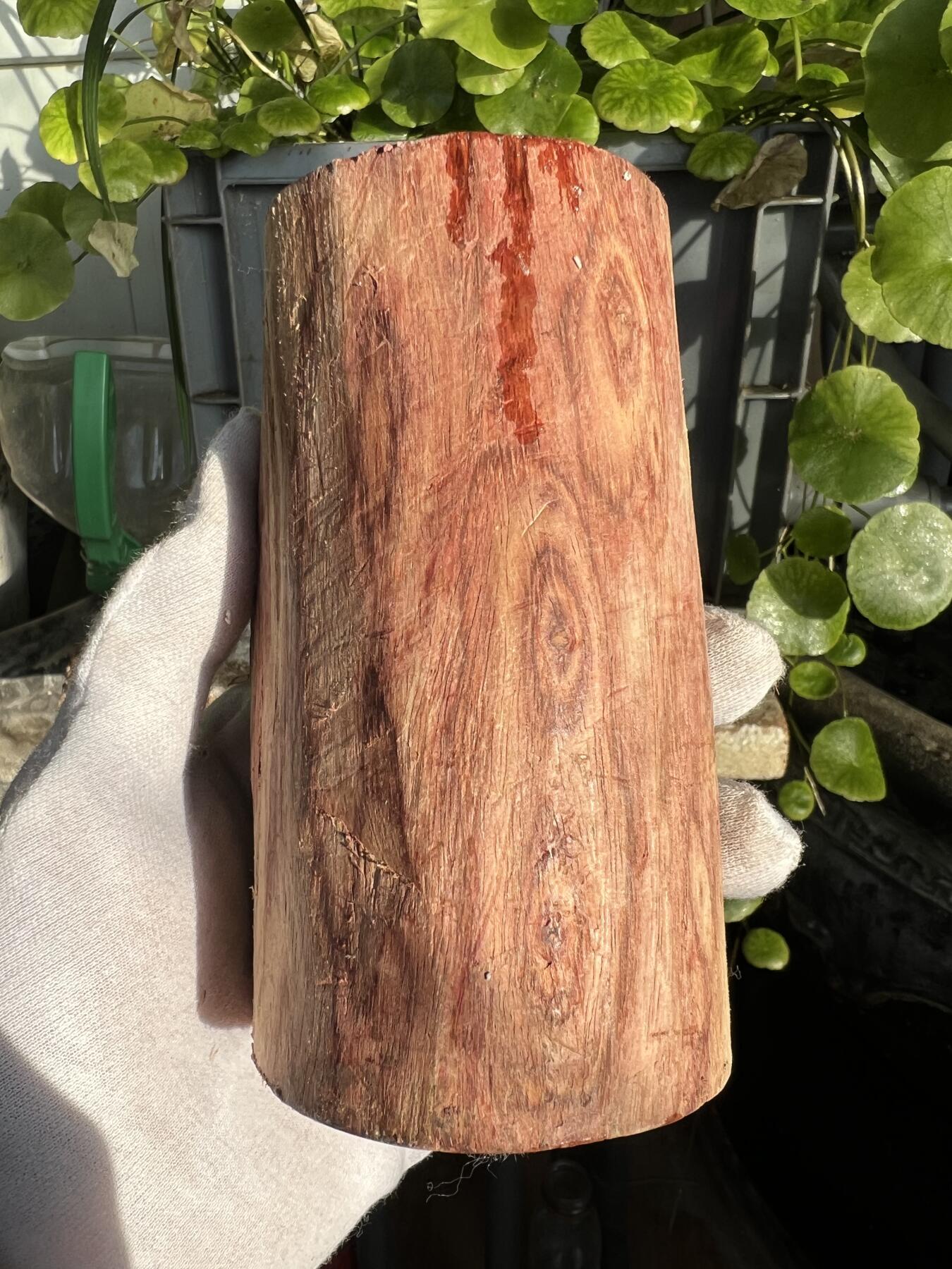 零元拍：  NO.40-1海南黄花梨原料。鬼眼很多哦，尺寸约125/80/60MM