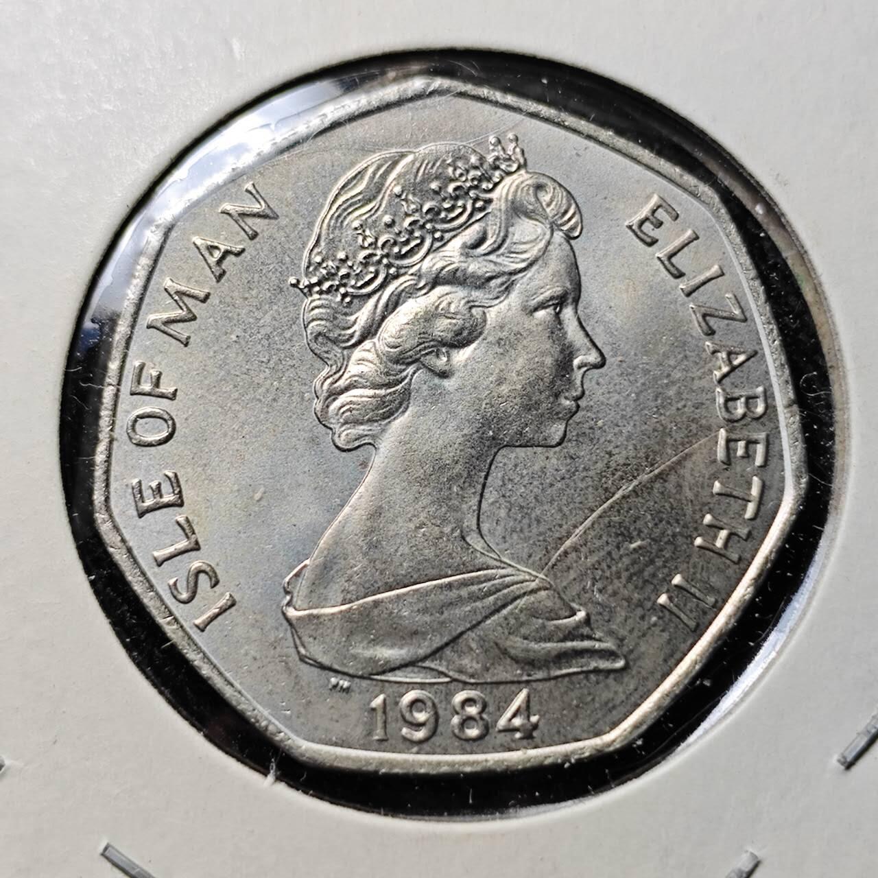 KK钱币收藏小铺  第400期  百期特拍（四拍之四）2月预留时间 周末发货  1984马恩岛50便士 萨瑟兰1号动车纪念