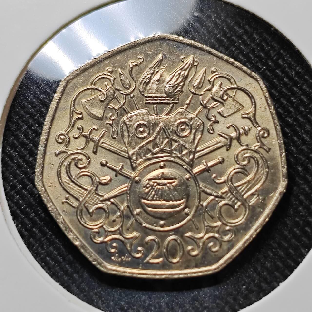 KK钱币收藏小铺  第400期  百期特拍（四拍之四）2月预留时间 周末发货  1982马恩岛20便士