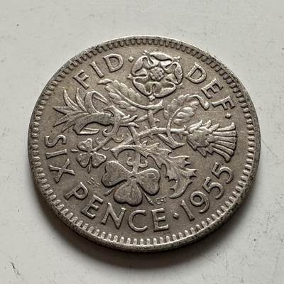 🌹外币初藏🌹🐯2026年第6场  每周二四六晚8️⃣点 接代拍 - 英国1955年六便士 