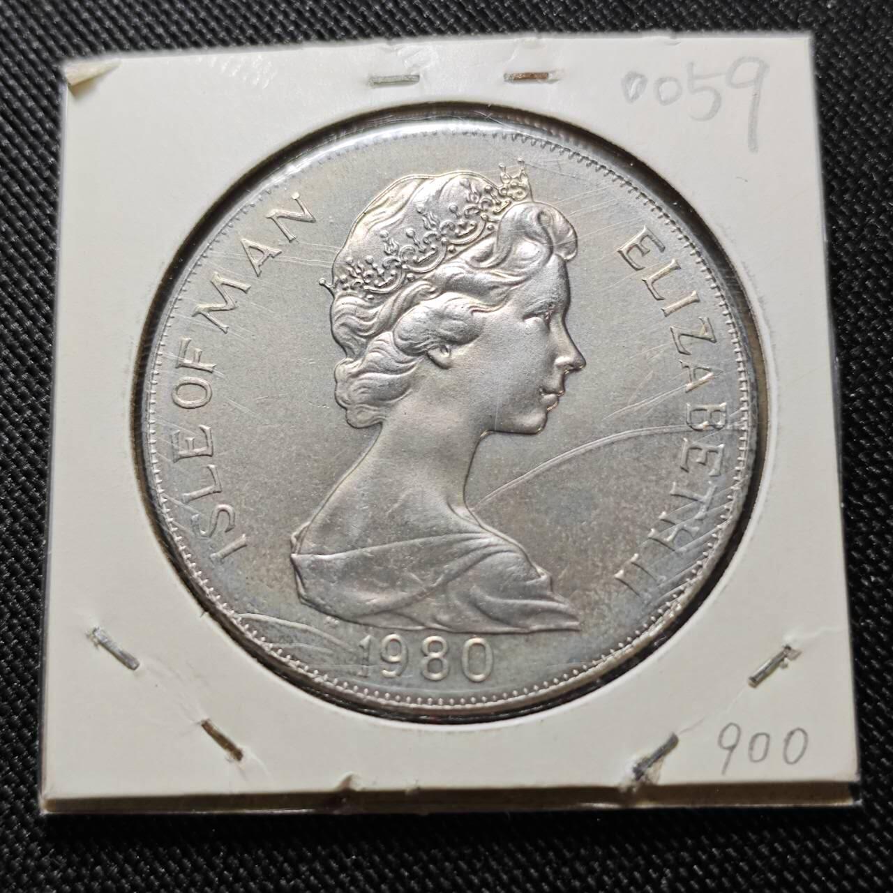 KK钱币收藏小铺  第400期  百期特拍（四拍之四）2月预留时间 周末发货  1980马恩岛1克朗纪念币 莫斯科奥运会纪念