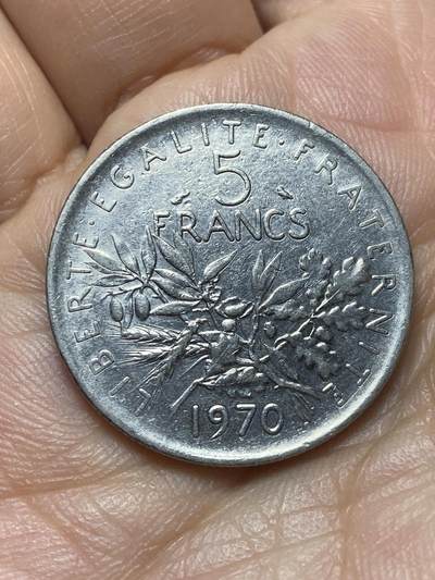 2026年第六场(总第一百七十五场）外国好品散币场(免佣金) - 法国🇫🇷1970年5法郎