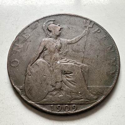 🌹外币初藏🌹🐯2026年第6场  每周二四六晚8️⃣点 接代拍 - 英国1909年一便士