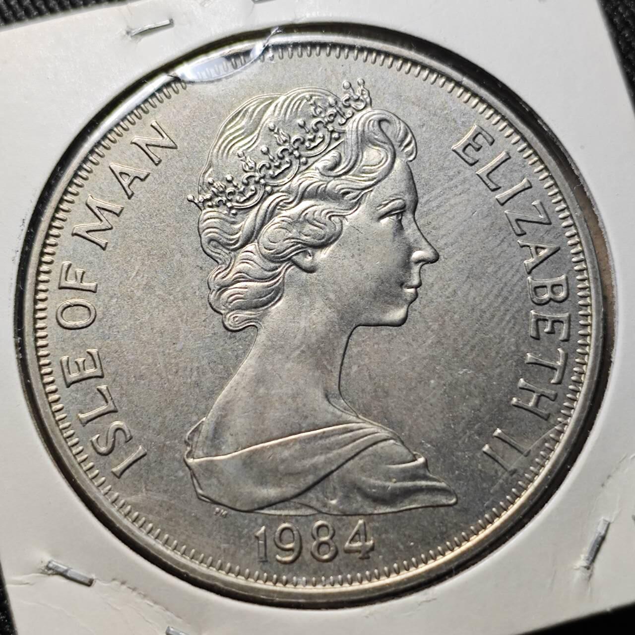 KK钱币收藏小铺  第400期  百期特拍（四拍之四）2月预留时间 周末发货  1984马恩岛1克朗纪念币