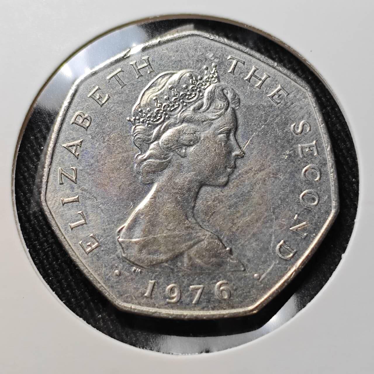 KK钱币收藏小铺  第400期  百期特拍（四拍之四）2月预留时间 周末发货  1976马恩岛50便士