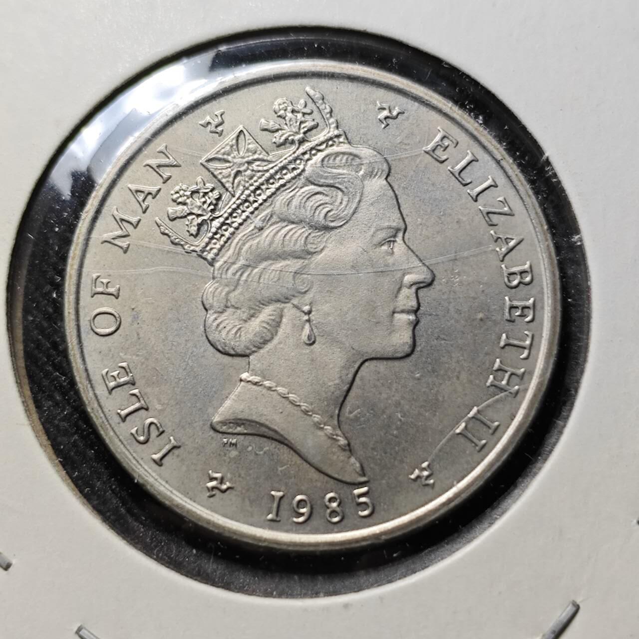 KK钱币收藏小铺  第400期  百期特拍（四拍之四）2月预留时间 周末发货 1985马恩岛10便士 