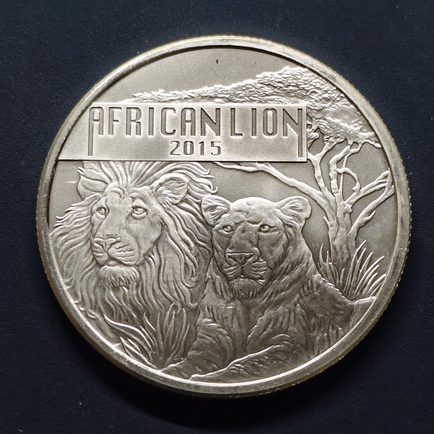 【全场包邮】纯粹捡漏拍495场-持续更新中 布隆迪2015年5000法郎狮子1盎司9999纯银【35.2毫米31.1克，纯银价约622元（按20元银价折算）】