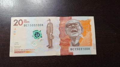 【新年七拍】世界钱币～微拍第228期暨2026年第7期  中小单价原刀卖剩号码精选部分 - 2020年哥伦比亚 20000 全新绝品无47尾号1008