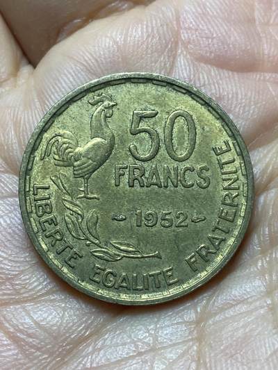 2026年第六场(总第一百七十五场）外国好品散币场(免佣金) - 法兰西第四共和国1952年50法郎