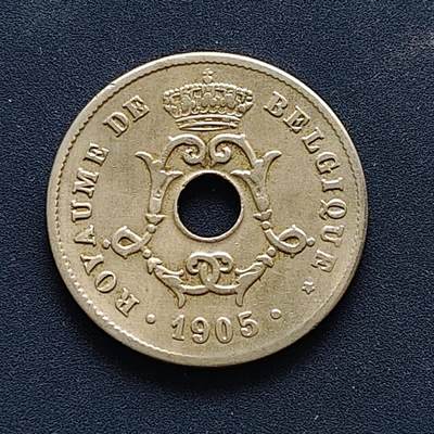 【全场包邮】纯粹捡漏拍494场 - 比利时1905年利奥波德二世10分