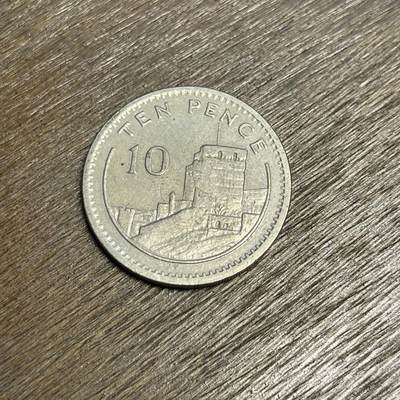 【铜匠收藏】★第137场★散币场。不寄存，30包邮。不满30元，支付5元运费。《接受代拍 代送NGC评级》 - 100【无寄存】1989 直布罗陀 10便士 镍币