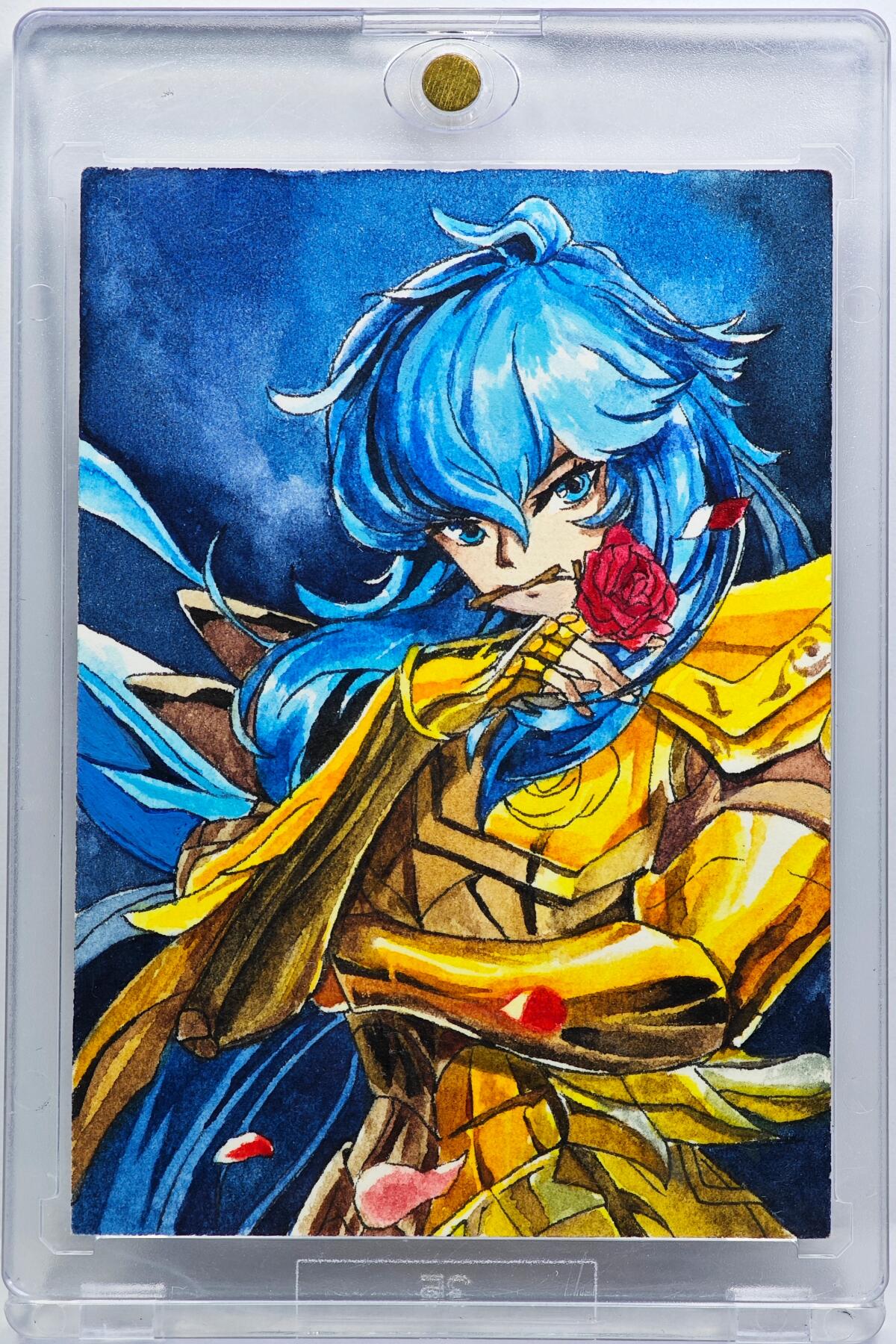 白泽拍卖卡牌手绘专场第31期（岁寒知松柏 春意已可期） 2025 天玑手绘卡 阿布罗狄  smart亲签 卡砖封装