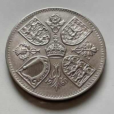 🌹外币初藏🌹🐯2026年第6场  每周二四六晚8️⃣点 接代拍 - 英国1960年5先令克朗型纪念币