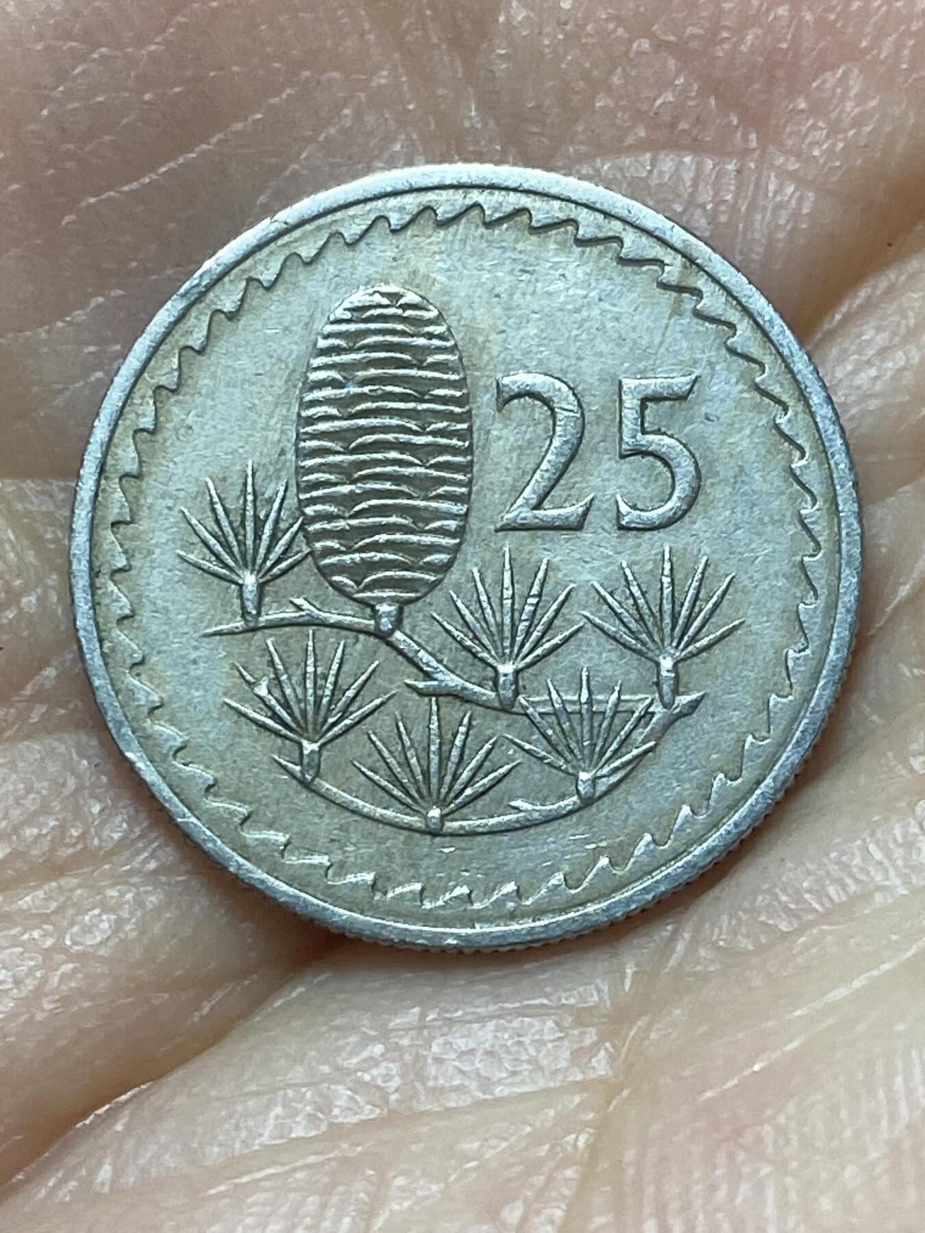 2026年第六场(总第一百七十五场）外国好品散币场(免佣金) 塞浦路斯🇨🇾1963年25米尔(共和国时期第一套)