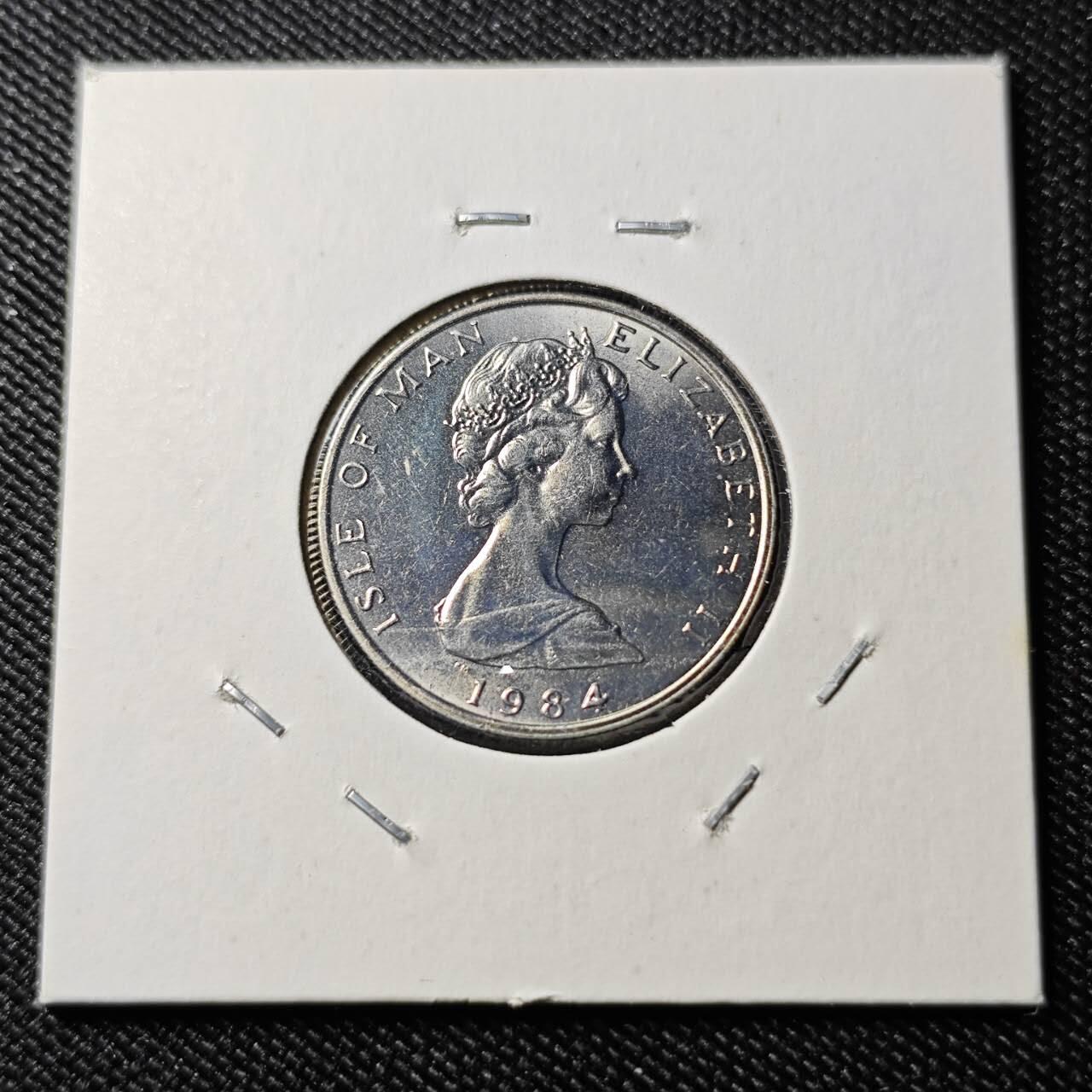 KK钱币收藏小铺  第400期  百期特拍（四拍之四）2月预留时间 周末发货   1984马恩岛5便士