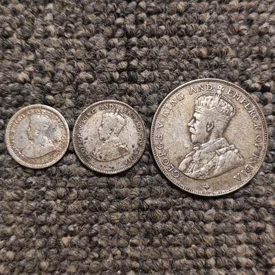 英属海峡殖民地乔治五世银币三枚 - 英属海峡殖民地乔治五世银币三枚