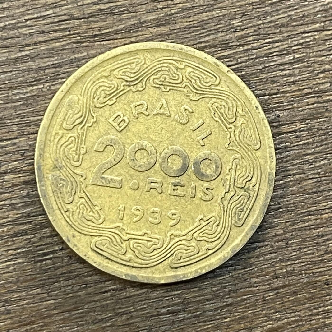 【铜匠收藏】★第138场★散币场。不寄存，30包邮。不满30元，支付5元运费。《接受代拍 代送NGC评级》 49【无寄存】巴西1939年2000瑞斯铜币