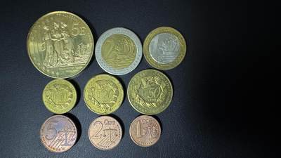 【铜匠收藏】★第136场★客户代拍 散币场，无寄存！！无佣金，30包邮。不满30元，支付5元运费。《接受代拍 代送NGC评级》 - 英国欧元纪念币一套2003年 一共8.88欧元 小面额有稍许氧化