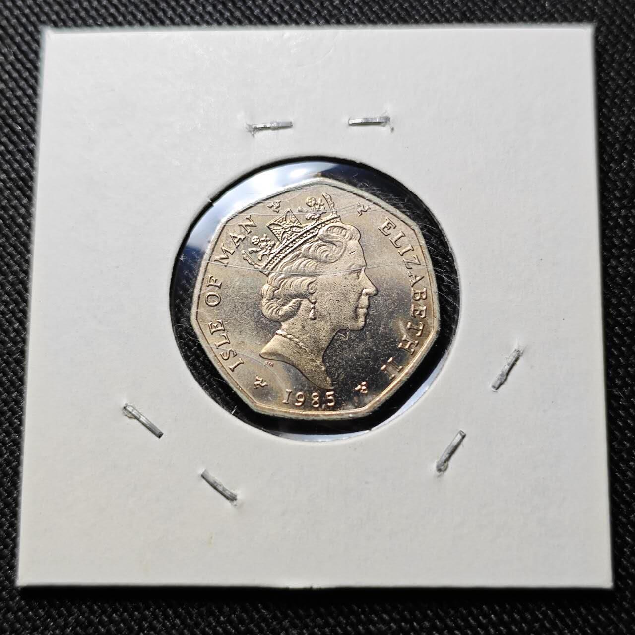 KK钱币收藏小铺  第400期  百期特拍（四拍之四）2月预留时间 周末发货 1985马恩岛20便士 