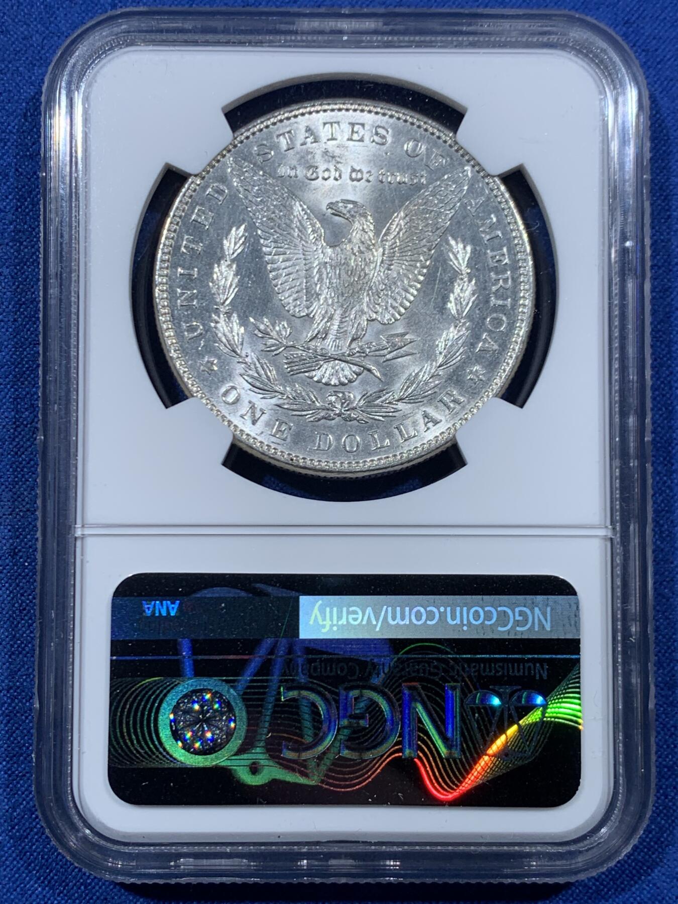 《竞宝斋》第456场 周日，周一，周二   3场连拍 （全场包邮）欢迎送拍 NGC UNC 美国 1886年 摩根1美圆 银币