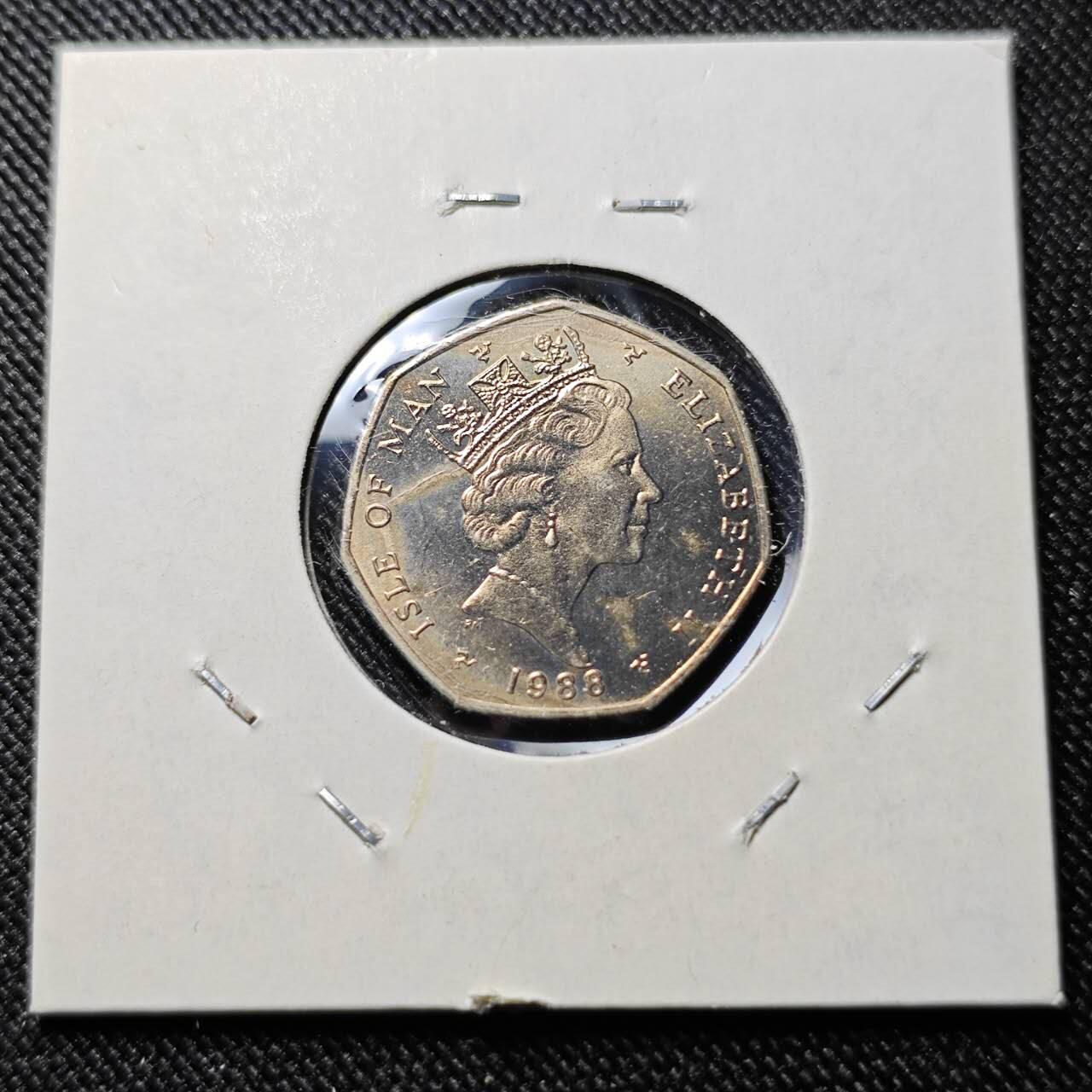 KK钱币收藏小铺  第400期  百期特拍（四拍之四）2月预留时间 周末发货  1988马恩岛20便士