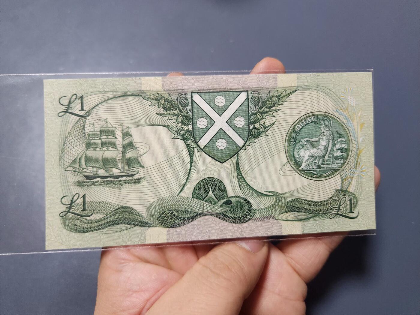 1月13号晚上8点 外国纸币自动截拍第8场 苏格兰1986年1新品