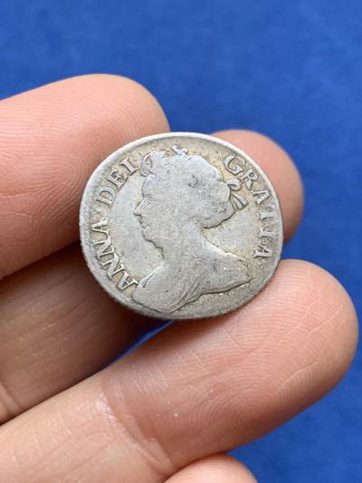 《竞宝斋》第457场 周日，周一，周二   3场连拍 （全场包邮）欢迎送拍 - 英国 1711年 6便士 银币 安妮女王在位时期发行 细节不错 无磕碰 包浆自然 少见品种