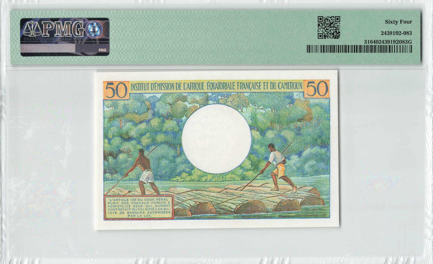 小福收藏拍卖第200期 【庆典场 中拍就有好礼相赠】评级币精选场 本期有捷克斯洛伐克20年100克朗慕夏作品大珍 69分倒置百位号布隆迪世界最大纸币  35年版加拿大经典 苏格兰格拉斯哥大学500年纪念钞倒置小号 卡塔尔80年100里亚尔冠军分 美国教育券 意大利拉斐尔 乌克兰 库克群岛 墨西哥 南斯拉夫 亚美尼亚等多国精美高分珍稀老钞精品纸币 法属赤道非洲 喀麦隆 1957年 50法郎 经典运木头 PMG64