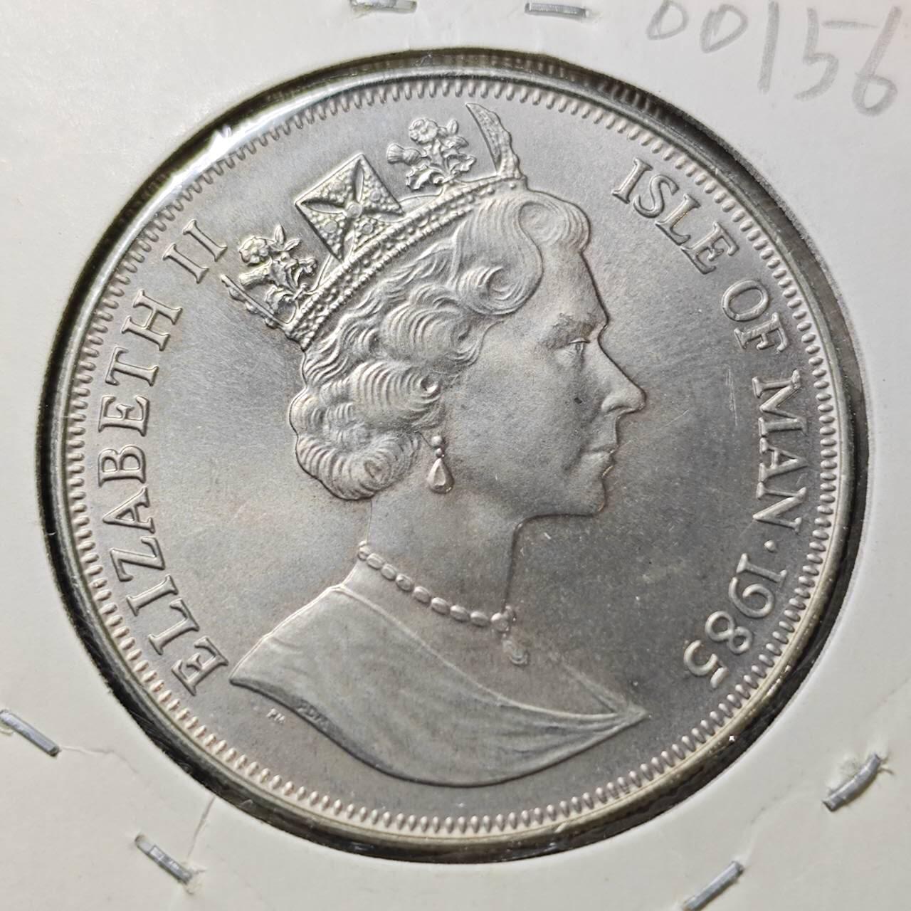 KK钱币收藏小铺  第400期  百期特拍（四拍之四）2月预留时间 周末发货   1985马恩岛1克朗纪念币