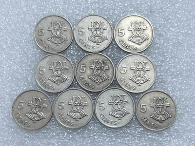 第一海外回流一元起拍收藏 散集专场  第291期 - 所罗门5分硬币 10枚