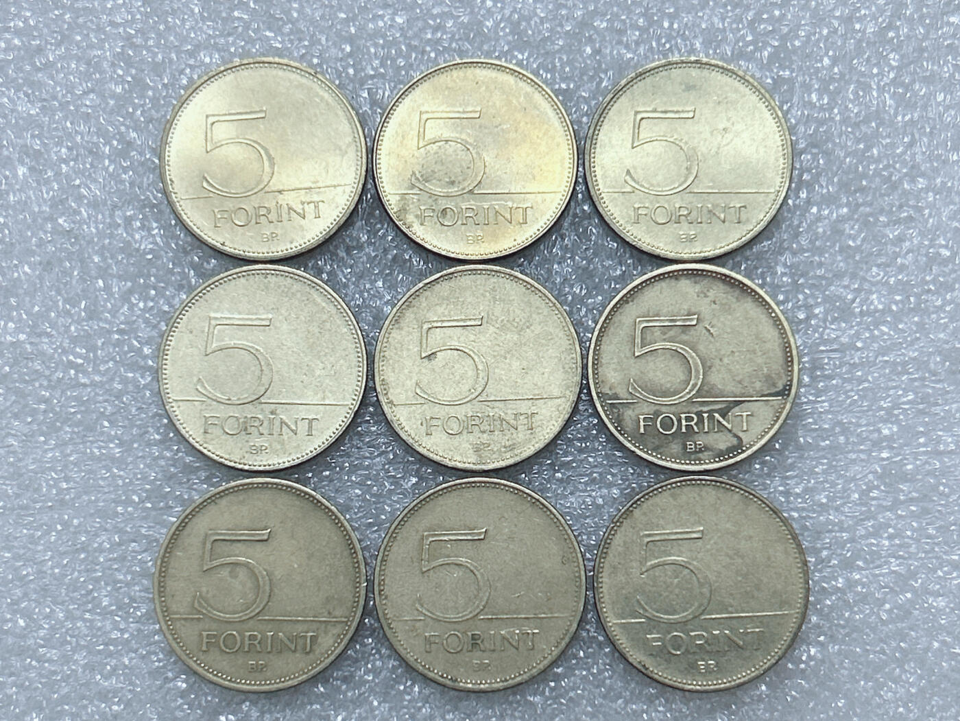 第一海外回流一元起拍收藏 散集专场  第291期 匈牙利5福林硬币 9枚