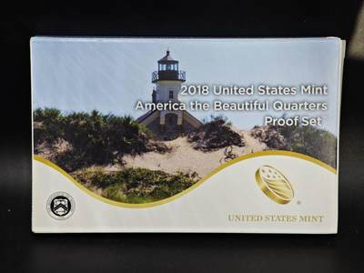 【淘币小摊】实时拍第八百四十七拍   银币套币场   满百包邮可预留二周 每周一统一发货   - 美国2018年公园币精制5枚套原盒原证