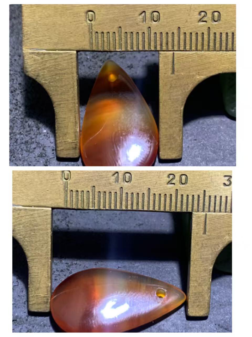 精美高玉化千层纹巴西玛瑙吊坠一个，