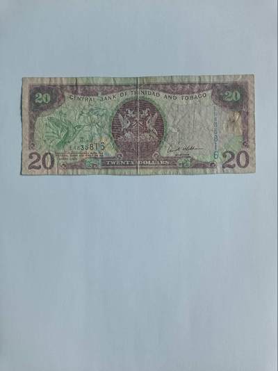 【20260116】非全新纸币和硬币第326场 - 特立尼达和多巴哥早期20元