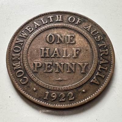 🌹外币初藏🌹🐯2026年第6场  每周二四六晚8️⃣点 接代拍 - 澳大利亚1922年一便士