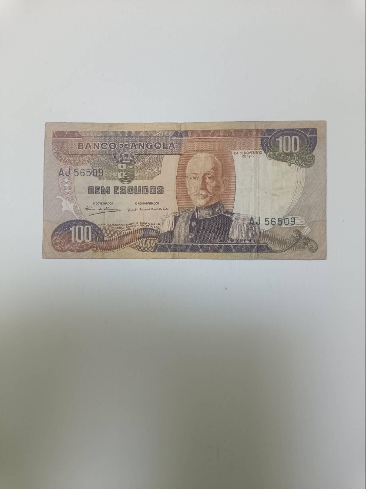 【20260115】非全新纸币和硬币第325场 安哥拉1972年100埃斯库多
