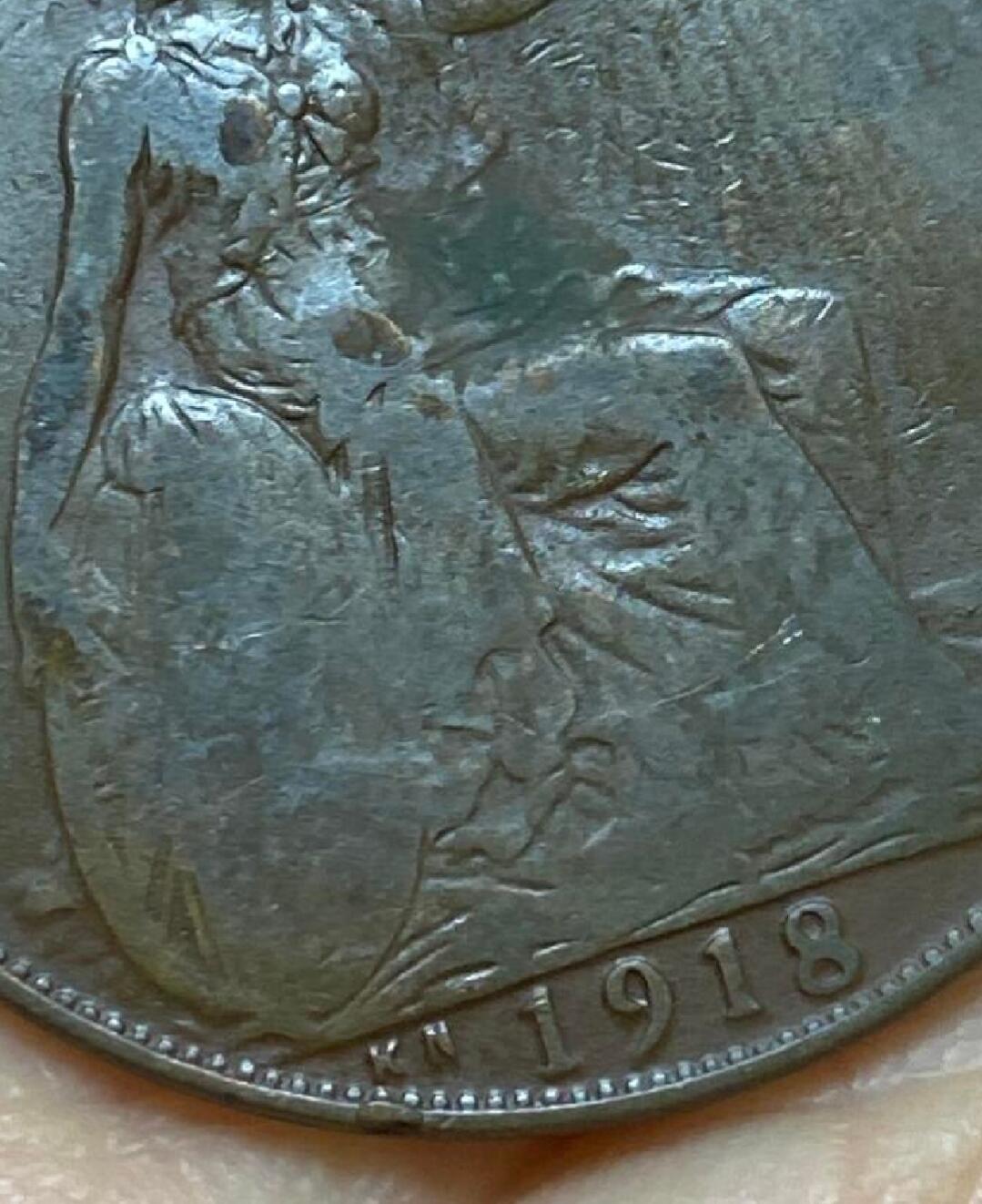 2026年第六场(总第一百七十五场）外国好品散币场(免佣金) 稀少品种–英国🇬🇧1918年1便士(乔治五世第一版，KN标金斯诺顿厂造)