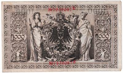 【良泉】【春节前最后一场】2月5日晚19.30点开拍！208组，本场结束后预存钱币的朋友请告知，将连同本场拍品一起邮寄，预祝诸位春节愉快！ - 1910年【德国】1000马克