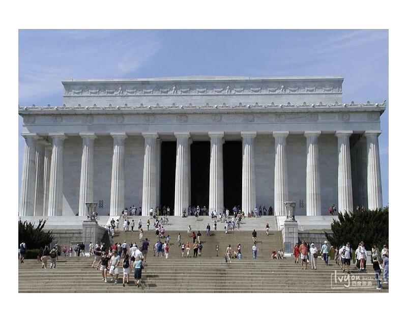 美国1865年 林肯总统+纪念堂高浮雕精制大合金章 50MM