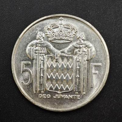 【淘币小摊】实时拍第八百四十七拍   银币套币场   满百包邮可预留二周 每周一统一发货   - 摩纳哥1966年5法郎银币12克835银 参考银价192