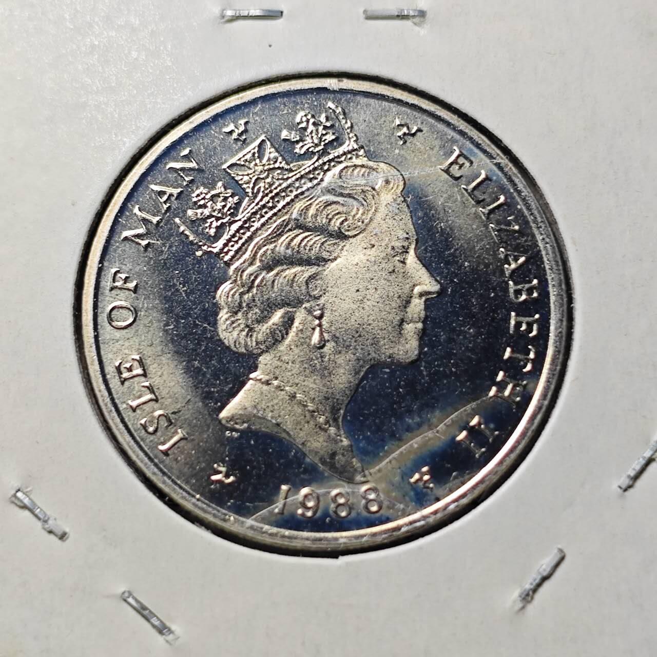 KK钱币收藏小铺  第400期  百期特拍（四拍之四）2月预留时间 周末发货  1988马恩岛10便士