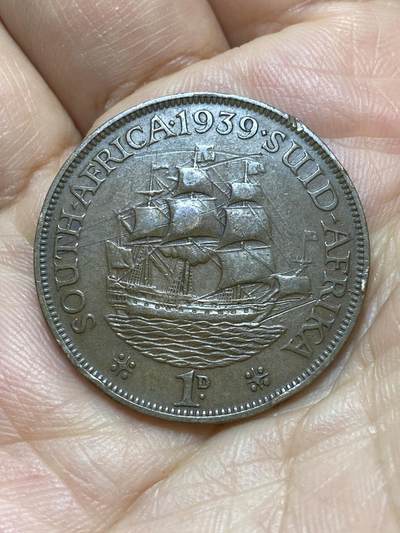 2026年第六场(总第一百七十五场）外国好品散币场(免佣金) - 英属南非1939年1便士(乔治六世第一版)