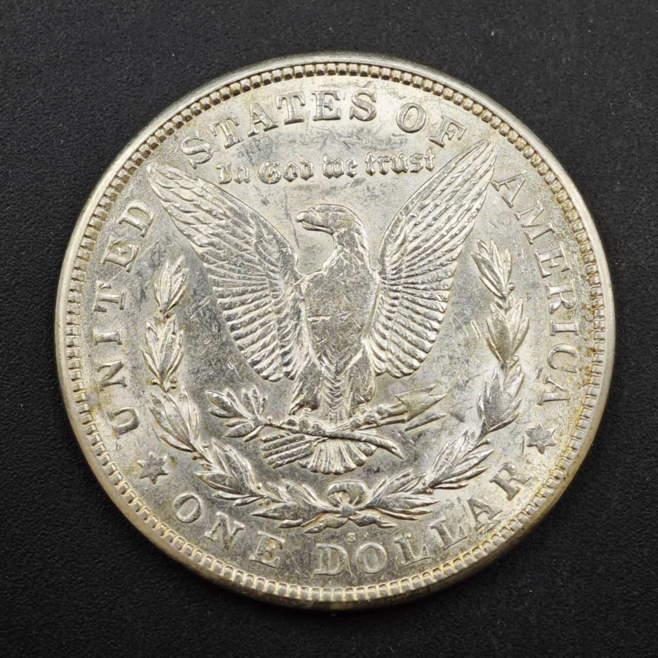 【淘币小摊】实时拍第八百四十七拍   银币套币场   满百包邮可预留二周 每周一统一发货   美国1921年摩根银币26.7克900银参考银价460