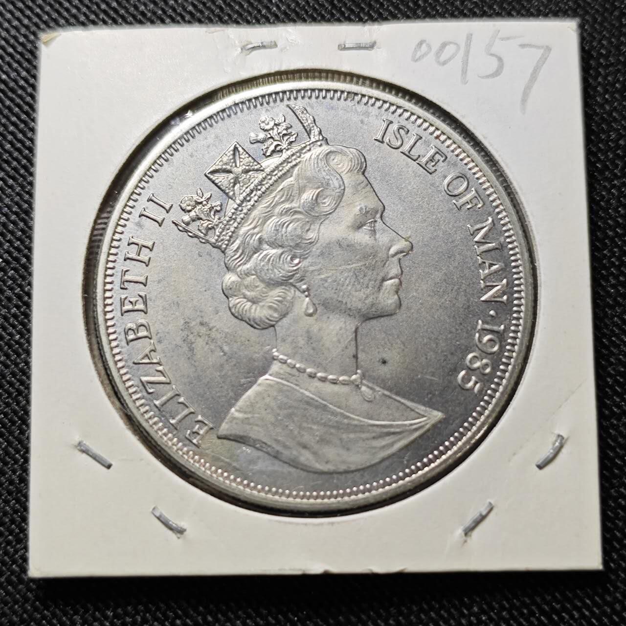 KK钱币收藏小铺  第400期  百期特拍（四拍之四）2月预留时间 周末发货   1985马恩岛1克朗纪念币