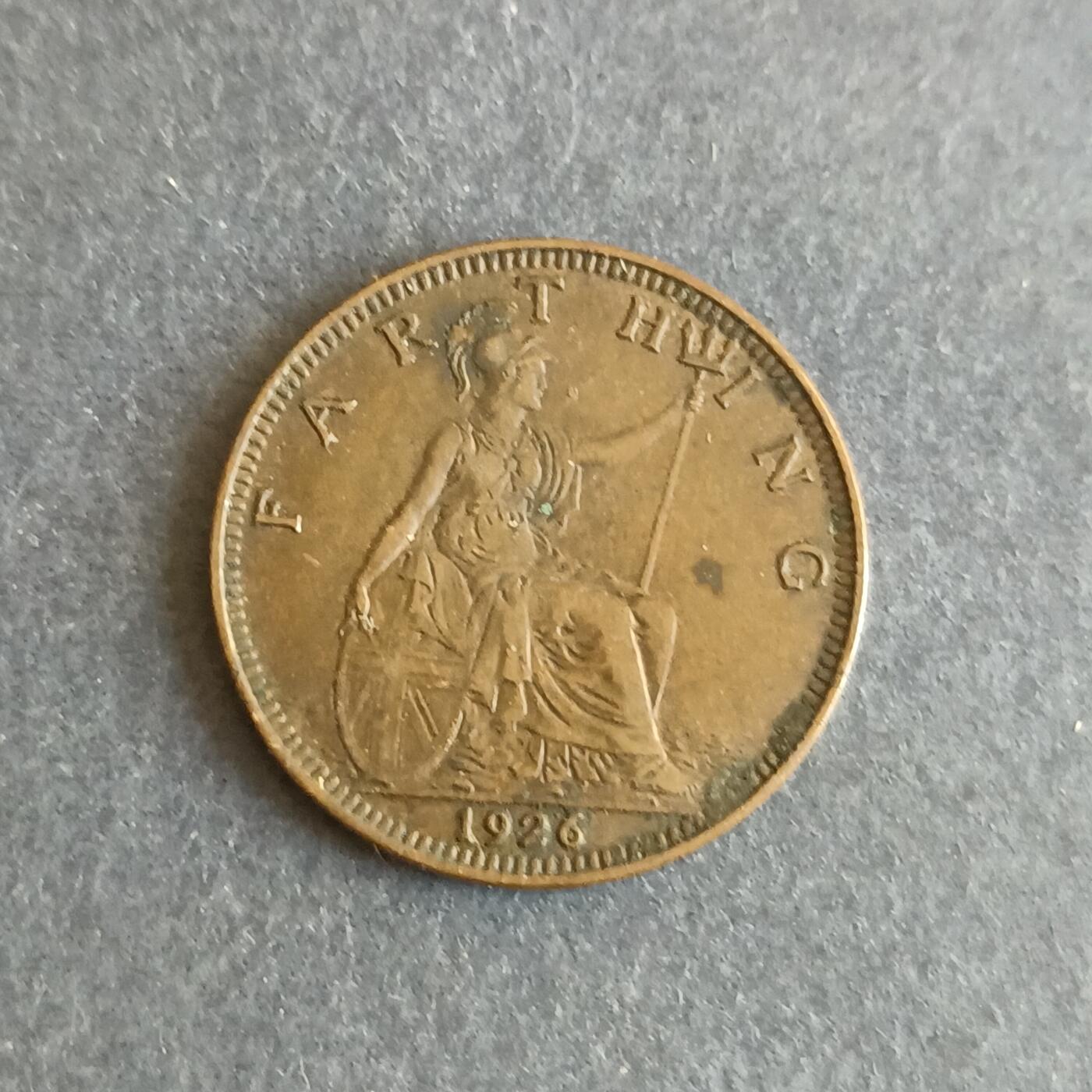 【游宝拍卖】乙巳蛇年第107期 周四集拍 英国🇬🇧1法新 1926年