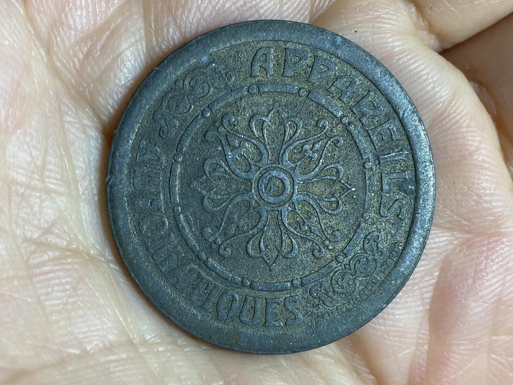 2026年第六场(总第一百七十五场）外国好品散币场(免佣金) 法国🇫🇷早期自动贩售机商业代币(锌材质)