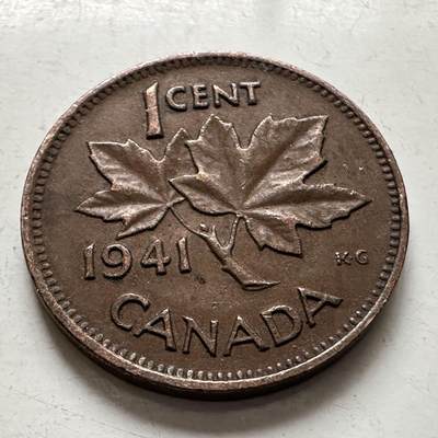 🌹外币初藏🌹🐯2026年第6场  每周二四六晚8️⃣点 接代拍 - 加拿大1941年一分