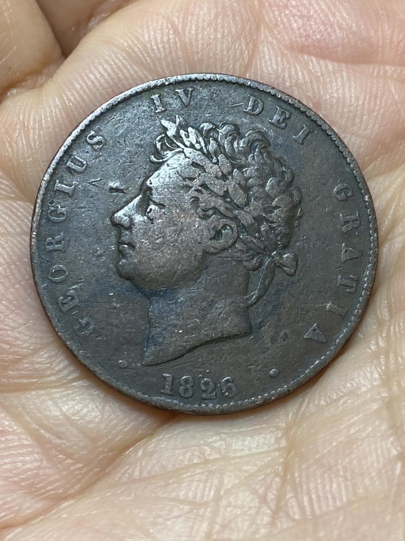 2026年第六场(总第一百七十五场）外国好品散币场(免佣金) 英国🇬🇧1826年1/2便士(乔治四世时期)