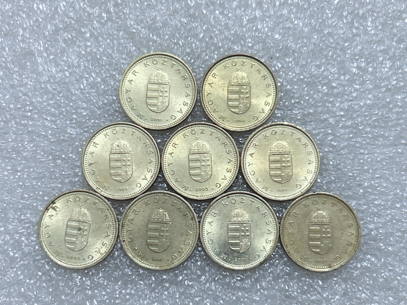 第一海外回流一元起拍收藏 散集专场  第291期 匈牙利1福林硬币 9枚